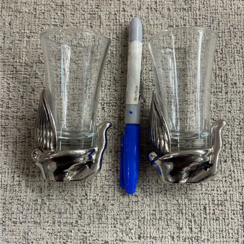 Pottery Barn Set of 2 GNOME Shot Glasses